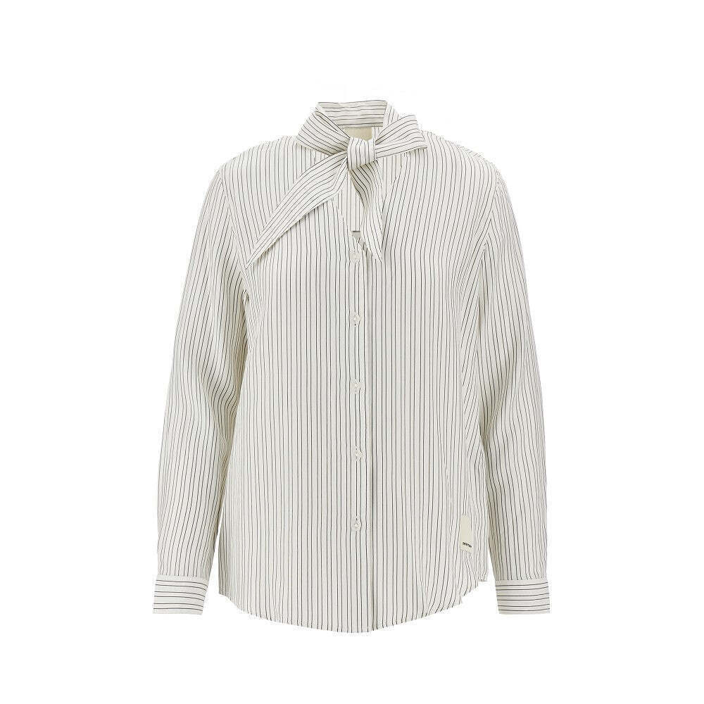 Emporio Armani Striped Shirt With Scarf Collar